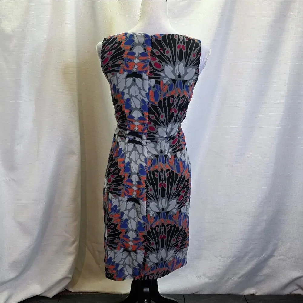 Banana Republic Sleeveless Abstract Print Sheath Dress Size 2